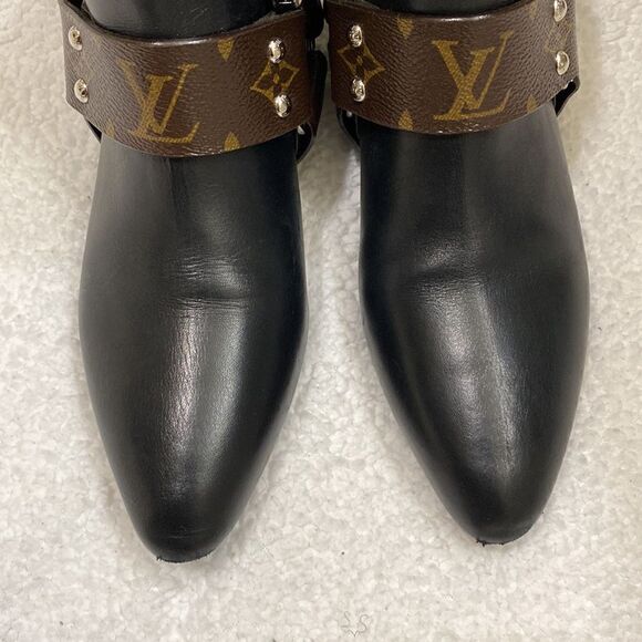 Louis Vuitton Black and Brown Ankle Boots - Picture 15 of 16